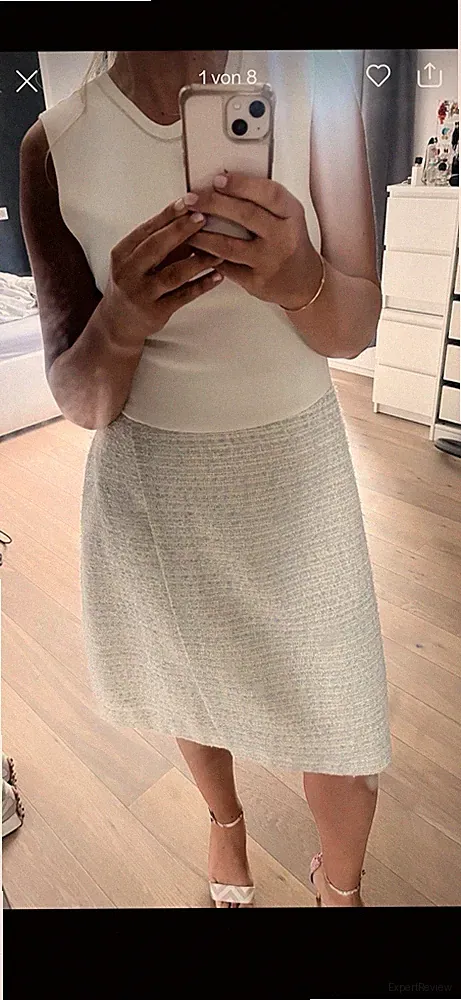 Ted Baker Kleid Gr. 4 DE 38, Neu Weiß Gold Etuikleid Sommer Freizeit Büro