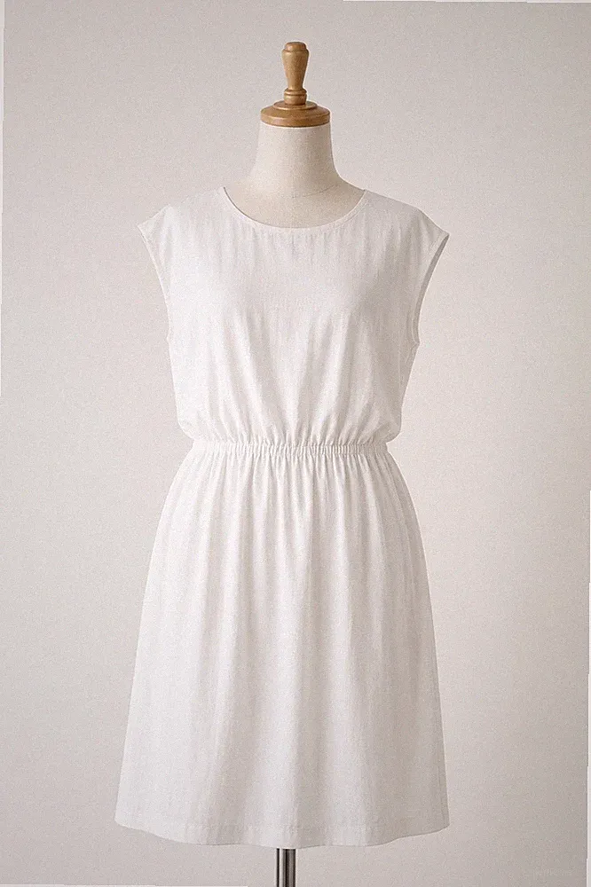 The White Company Damenkleid mit geteiltem Rücken UK 16 silbergrau ärmellos neu mit Etikett