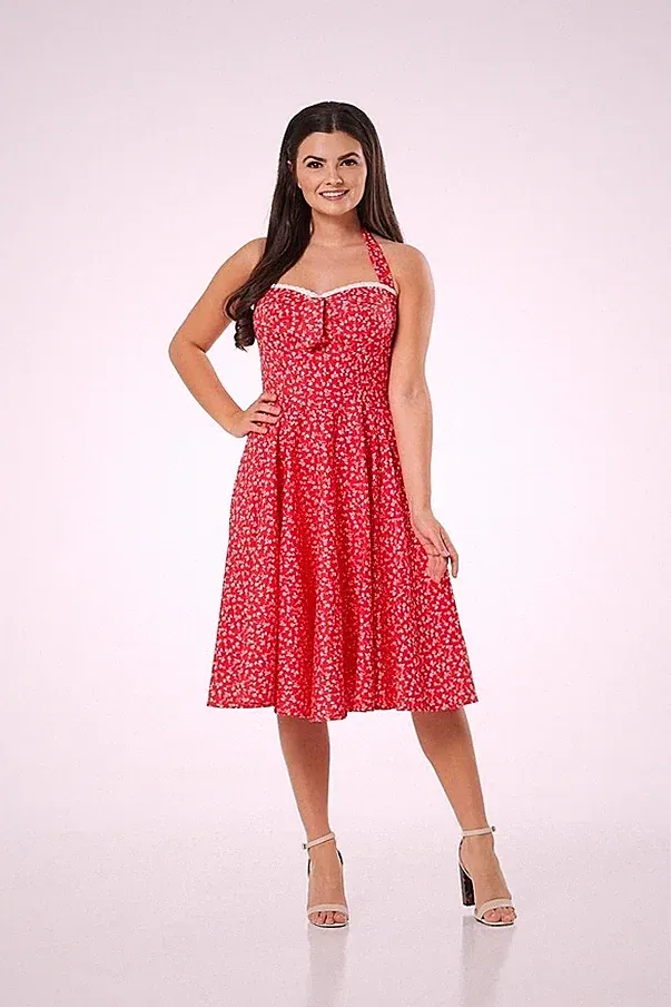 Timeless London KIMBERLY KLEID FLORAL 50er Swing Dress Rockabilly Gr. L-XL