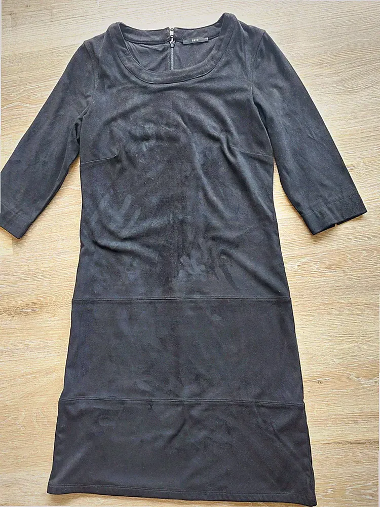 tolles Kleidchen von Zero in schwarz, Wildleder-Imitat, Gr. 38, 3/4 Arm