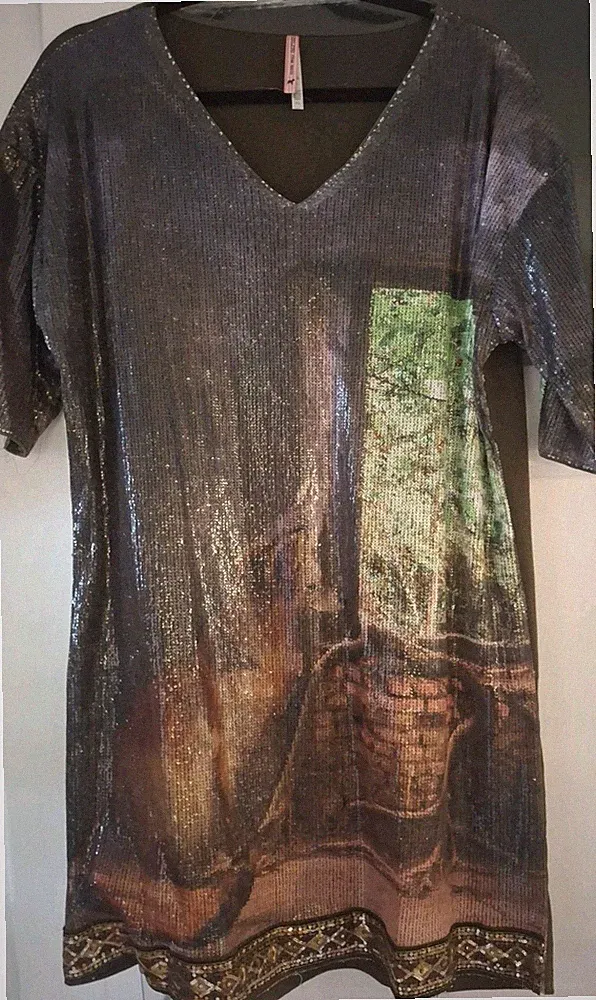 Tolles Paliettenkleid v, CULITO from Spain, XL