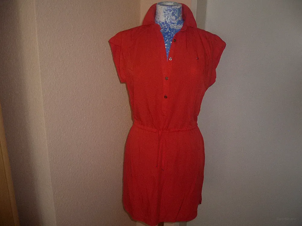 Tommy Hilfiger Kleid Gr.164,Rot,Sommer,Logo,Neuwertig