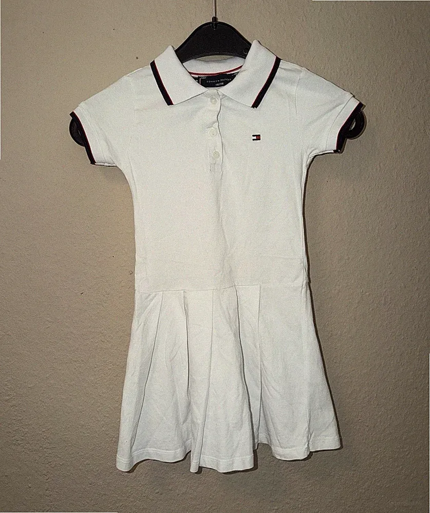 Tommy Hilfiger Mädchen Polokleid weiß 110/116