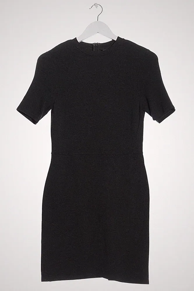 Topshop Petite Etuikleid Zopfmuster schwarz meliert Gr. 40