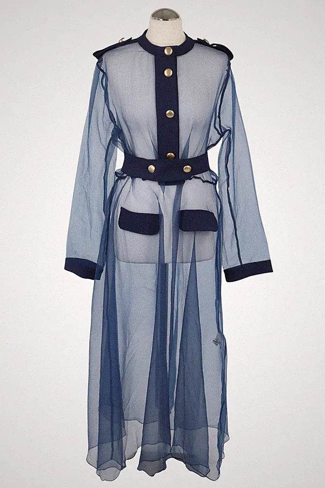 Touché Privé Damen Kleid Gr. 44 Blau A-Linie Maxikleid Dress