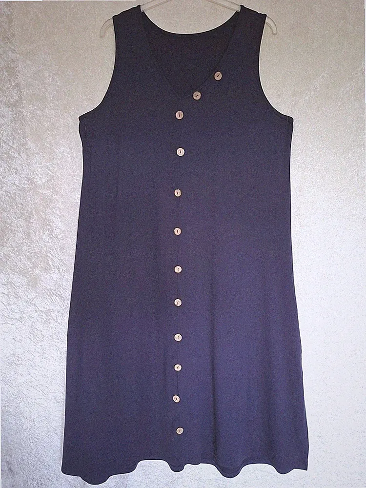 🌺Trägerkleid🌺1XL(46)*Sommer*dkl.blau*A-Linie*Luftig*Strand*Damen*NEU