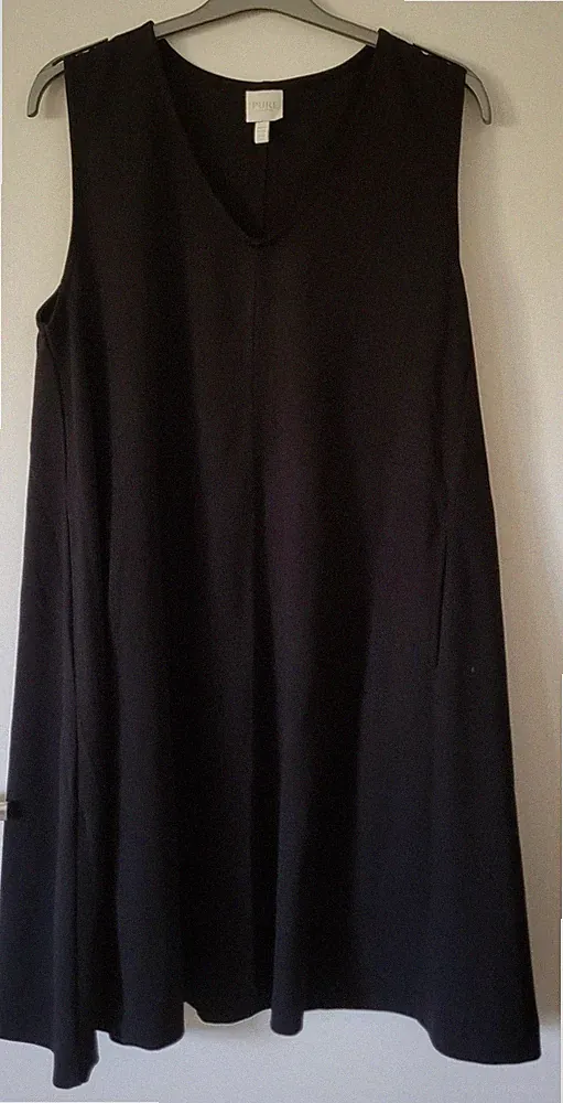 Trägerkleid in A-Linie , Knielänge , hochwertige Baumwolle , Gr46/47