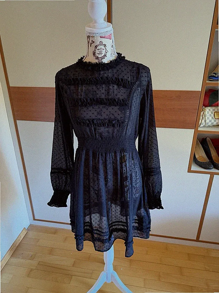 Transparentes Bohokleid Gr. 38/M/36/S