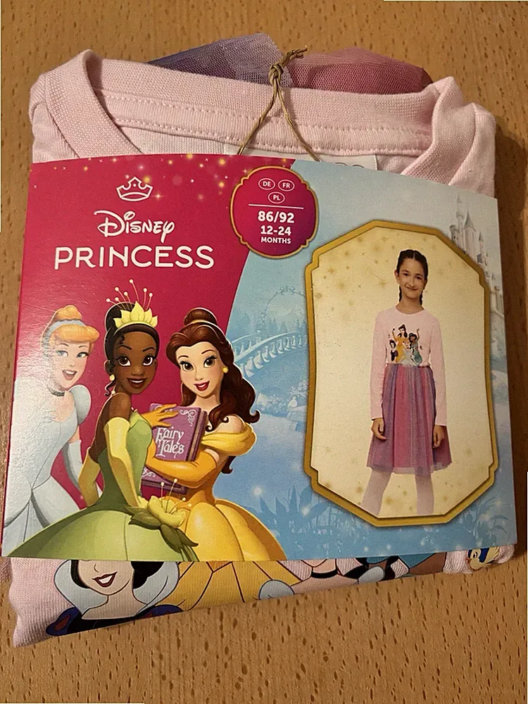 Tüllkleid Kleid Prinzessin Disney Princess 86/92 Belle Cinderella neu & OVP