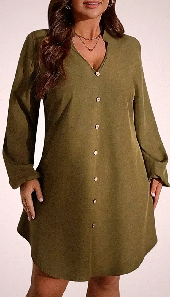Übergröße Damen Shirtkleid Plus-size Freizeitkleid Gr.50 52 4XL