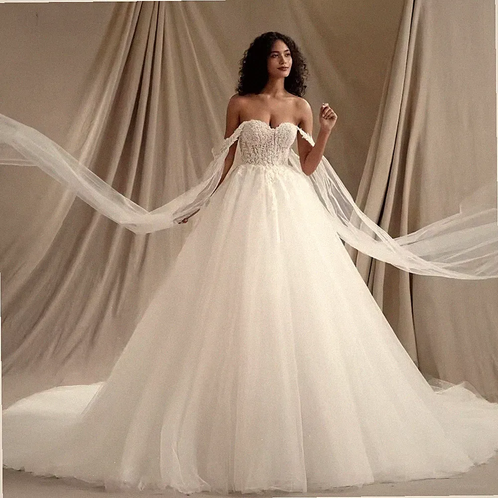 UK Sweetheart Braut Cape Ärmel weiß/elfenbein Glitzer Brautkleider Größe 6-16