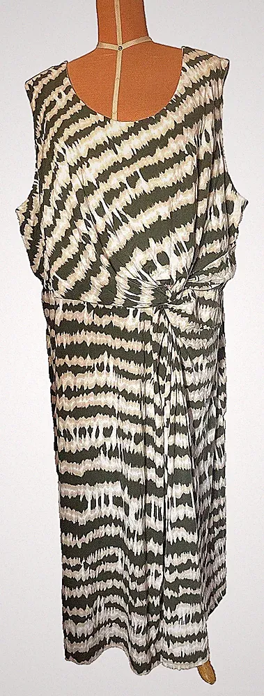 Ulla Popken 62/64 EU NEU Drapiertes Kleid Jersey Draped Gown Drapiertes Kleid