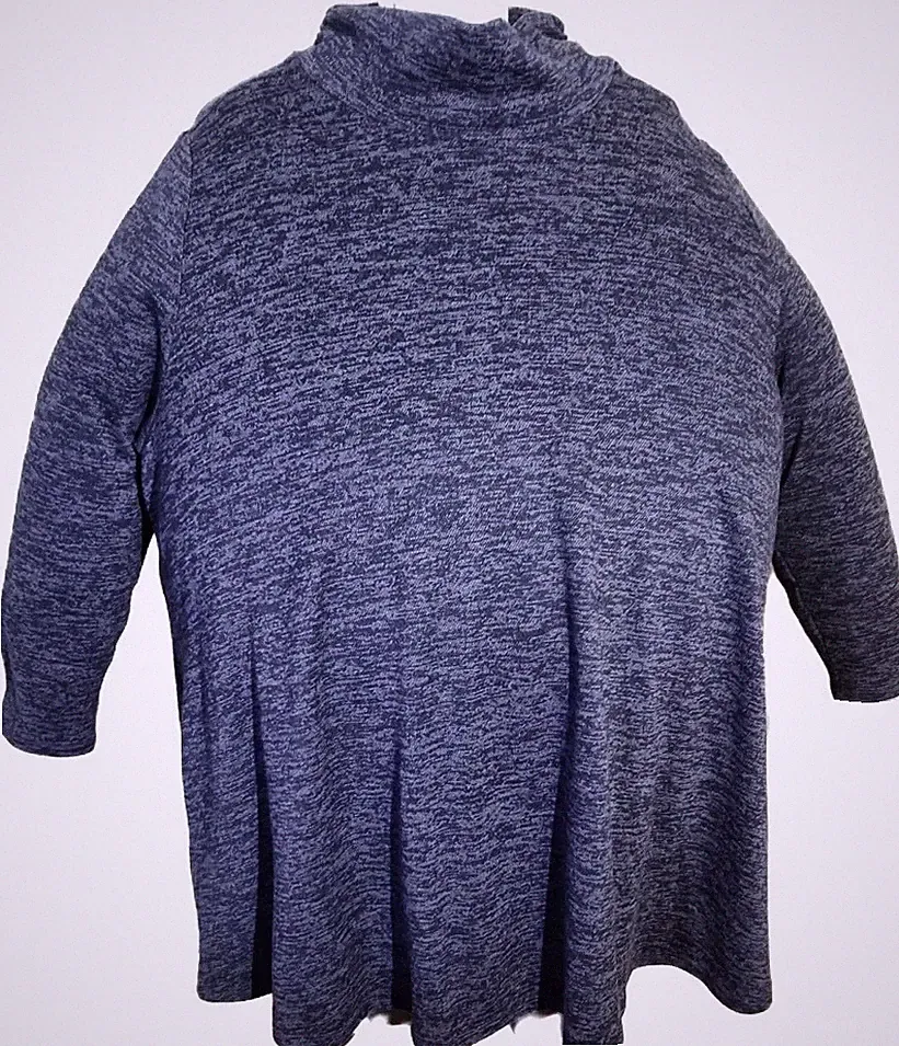 Ulla Popken Sweatkleid Gr. 62/64 | Marine | A-Linie & Stehkragen