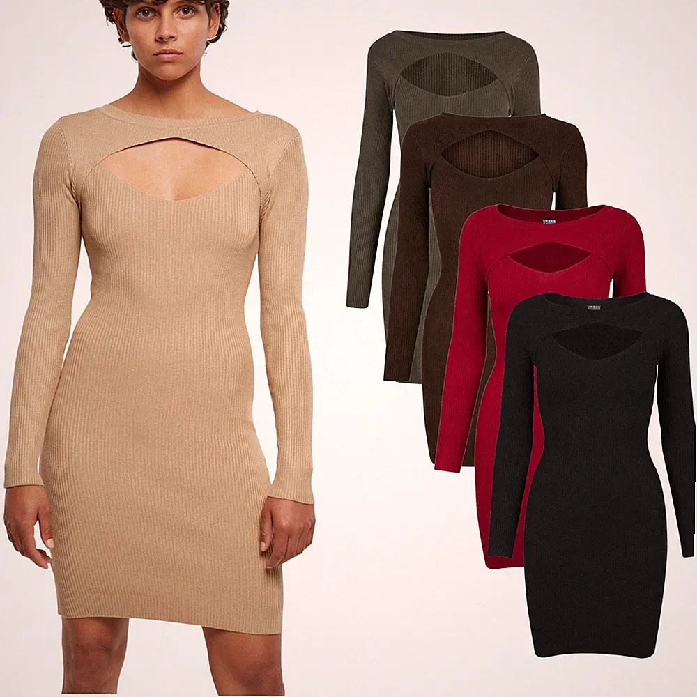 Urban Classics Ladies - CUT OUT Mini Strick Abend Kleid