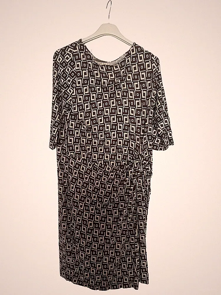 UTA RAASCH Etuikleid Damen Geometrisch Braun Gr. 46;3XL Business Viskose