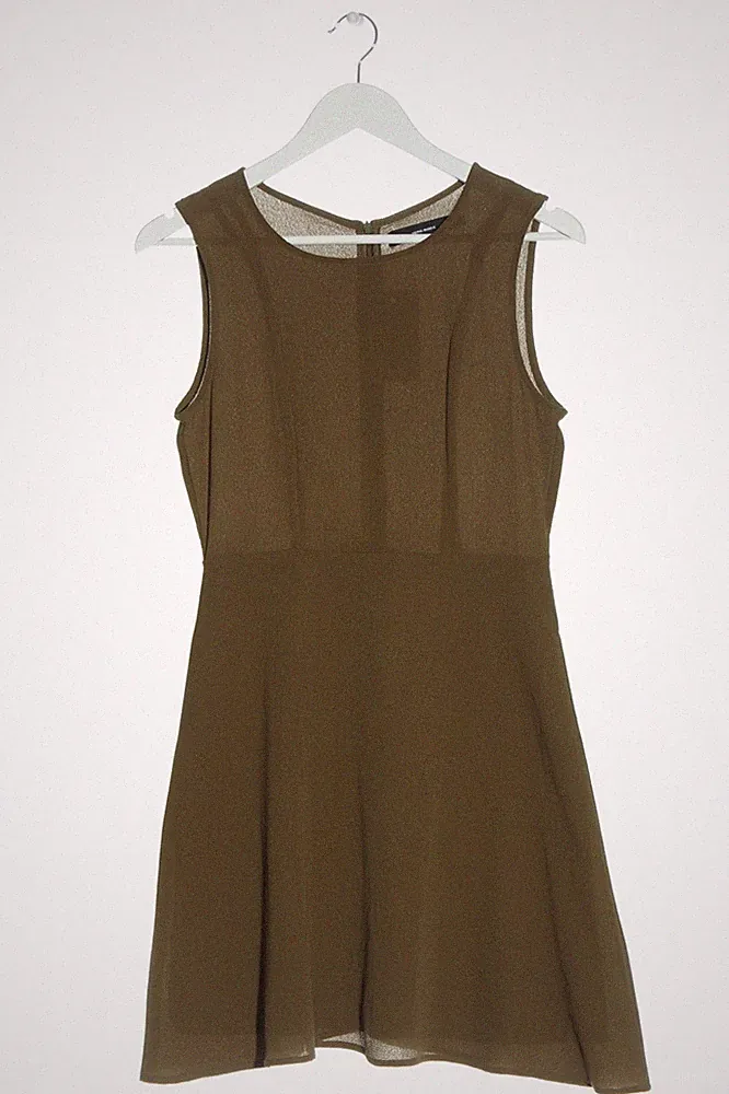 VERO MODA A-Linien Kleid Damen Kleid Gr. DE 36 khaki Casual-Look
