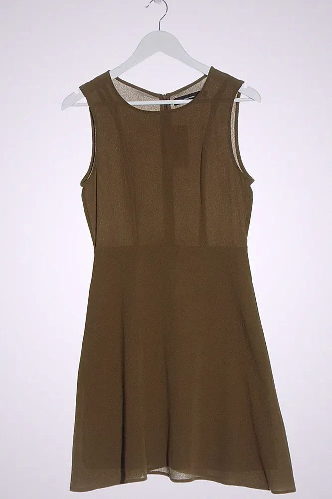 VERO MODA A-Linien Kleid Damen Kleid Gr. DE 36 khaki Casual-Look