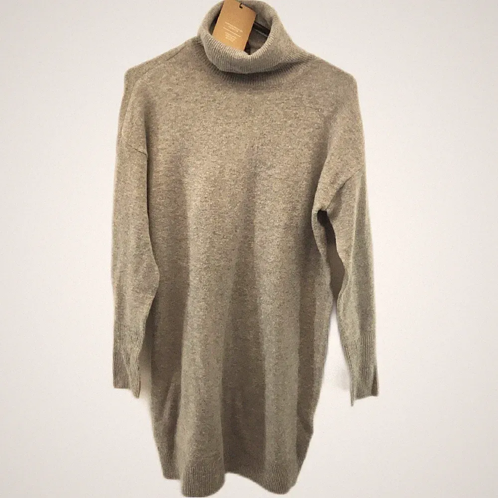 VERO MODA Kleid Damenmode Vmbrilliant Rollkragenkleid Light Grey Melange XS
