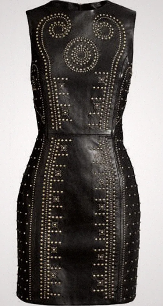 VERSACE for H&M - TOP - Highlight - Rarität - schwarzes Lederkleid - Gr. S