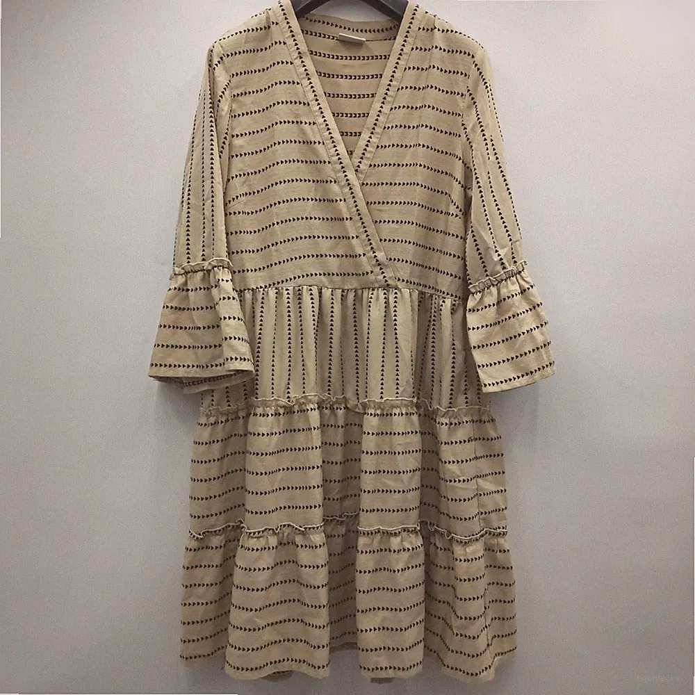 VIETNA Damenkleid Vila 34 Lässige Frauenkleider Humus Schwarz Trendy