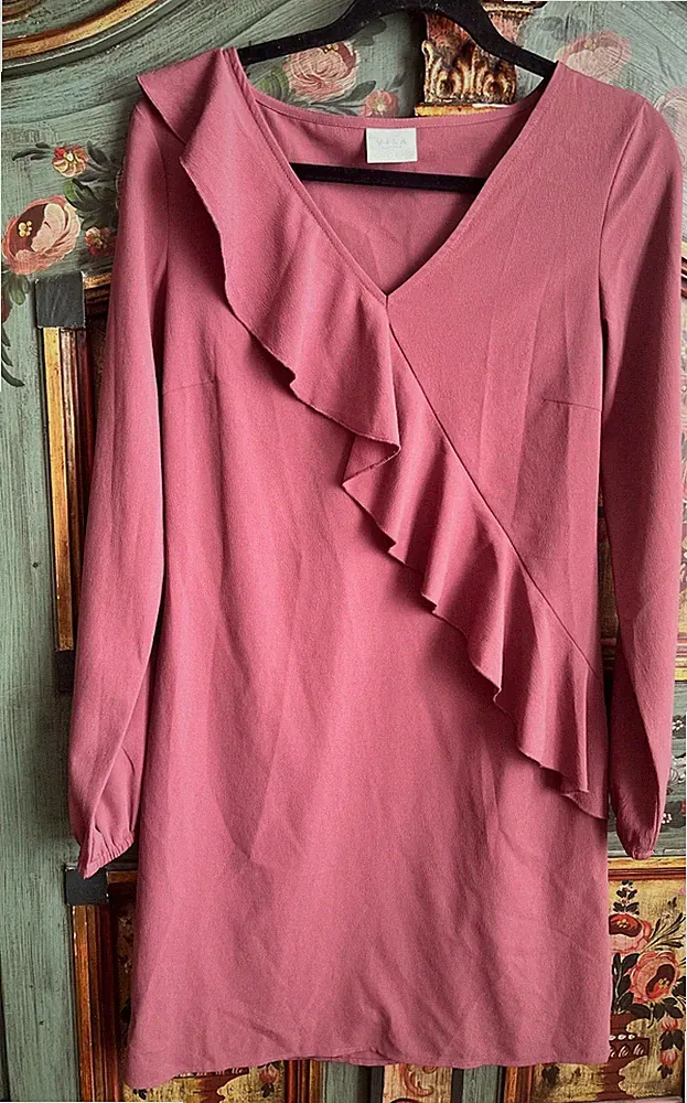 Vila Kleid A Linie Gr S Lila / Helles Weinrot