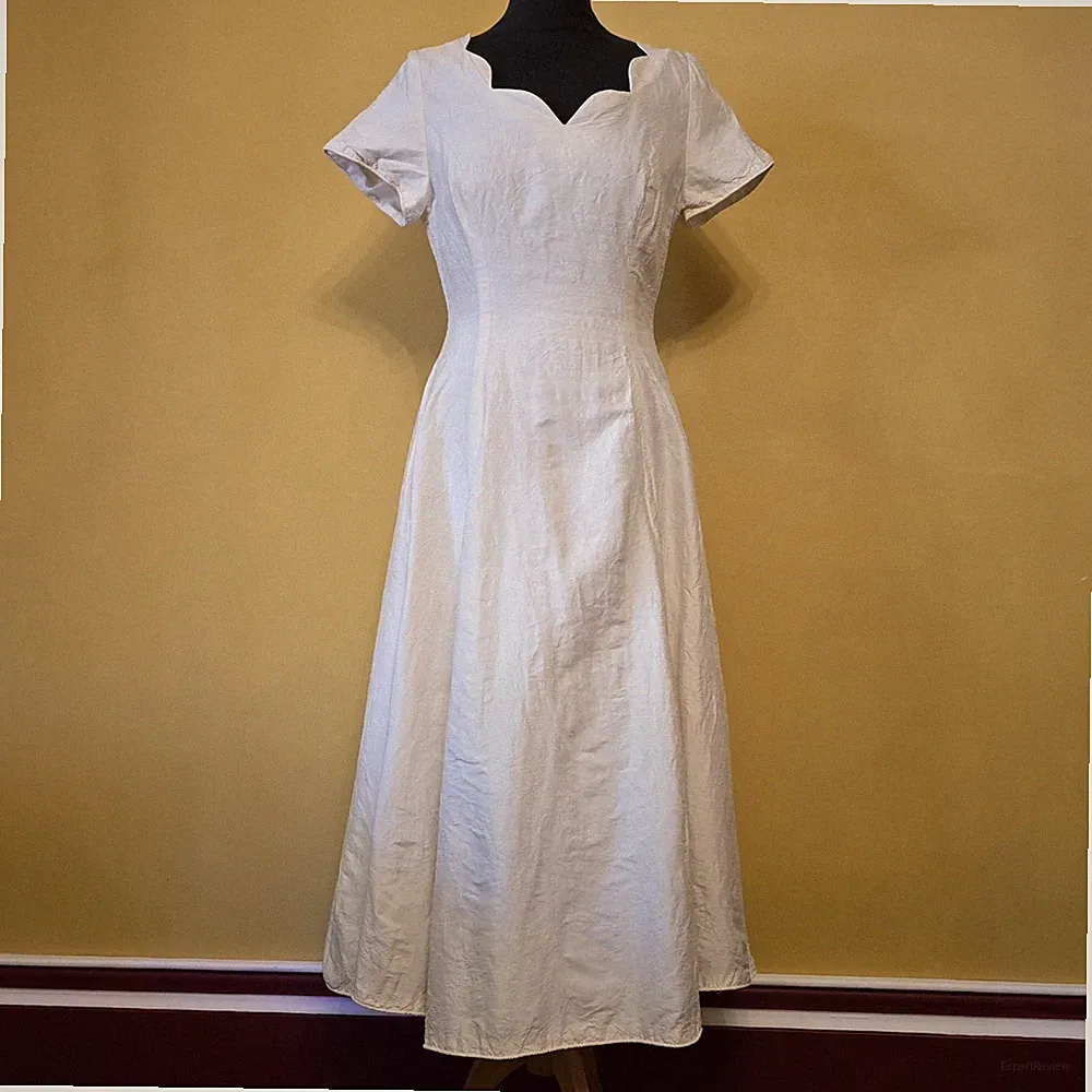 Rohseide A-Linien-Kleid