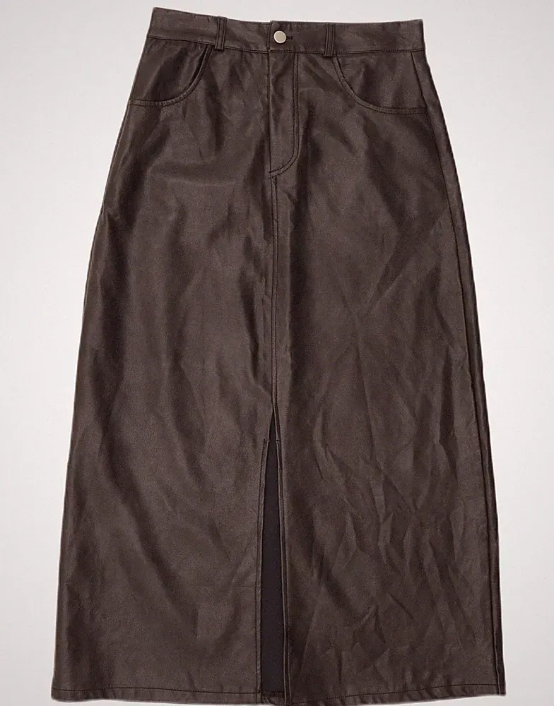 Vintage Damen Kunstfell Rock Small W26 schwarz Polyurethan BQ11