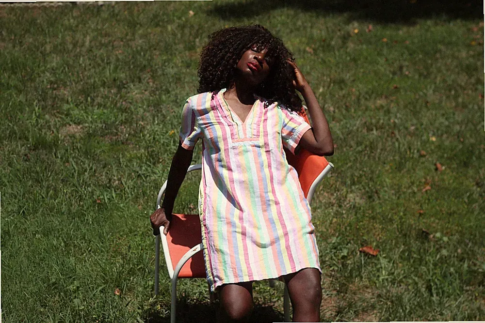 Vintage Y2K J Crew Pastel Stripe Cotton Tunic Dress - Summer Mini