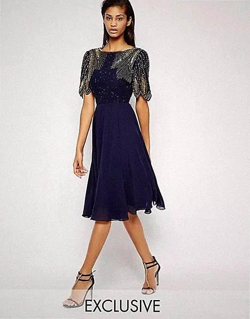 hochzeitsgast kleid damen midi