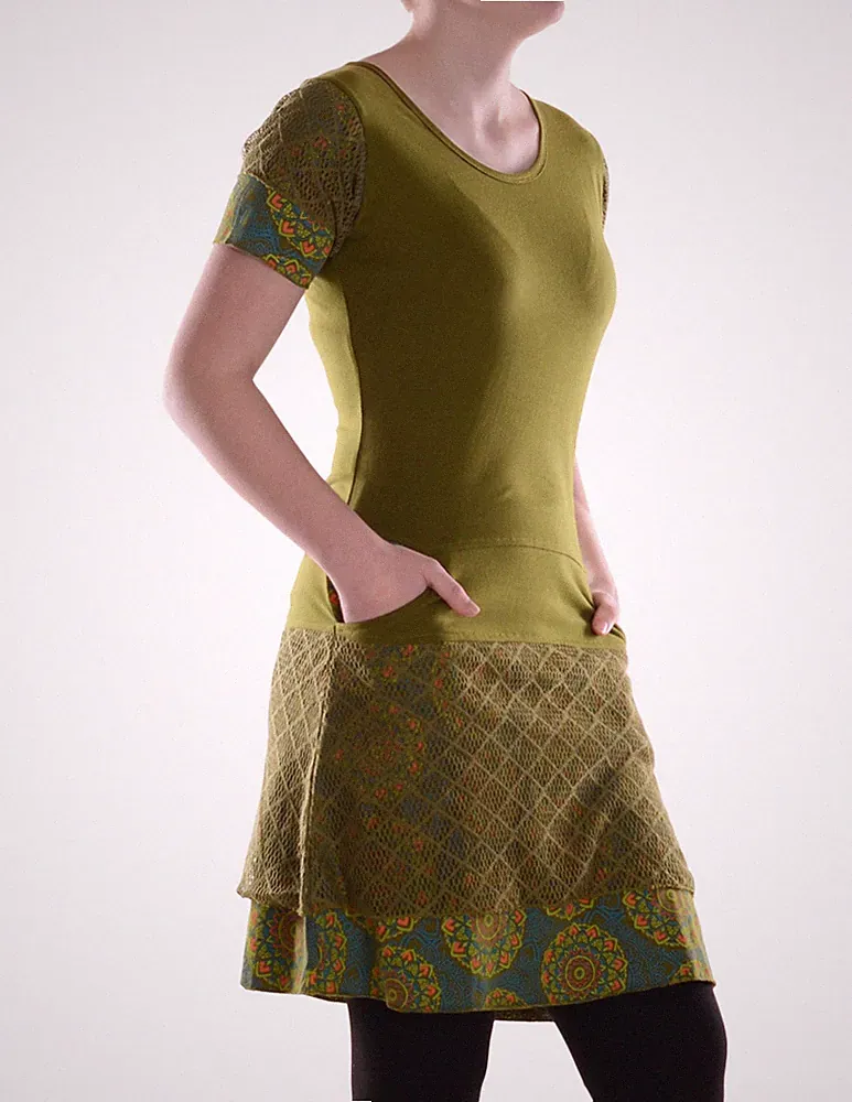 Mittlere Oberschenkellang A-Linien-Kleid
