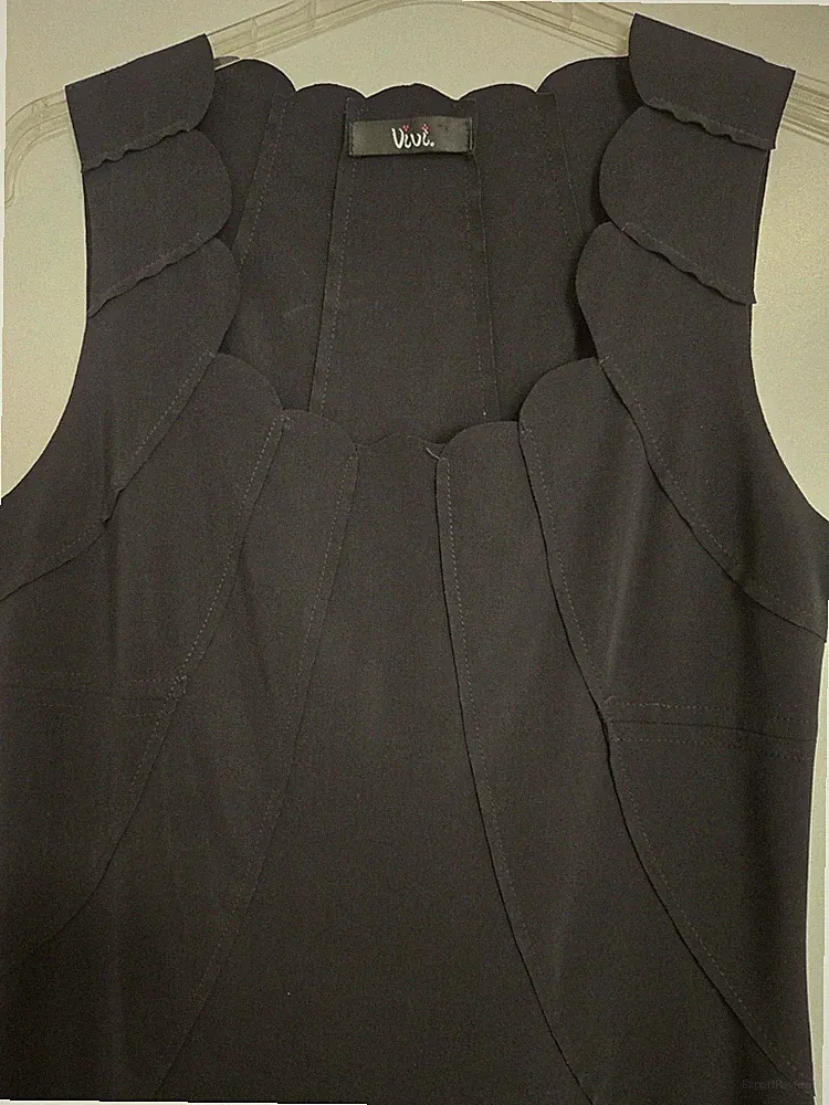 Vivi Cocktailkleid ärmellos Kleid schwarz elegant knielang Gr. 44/XL