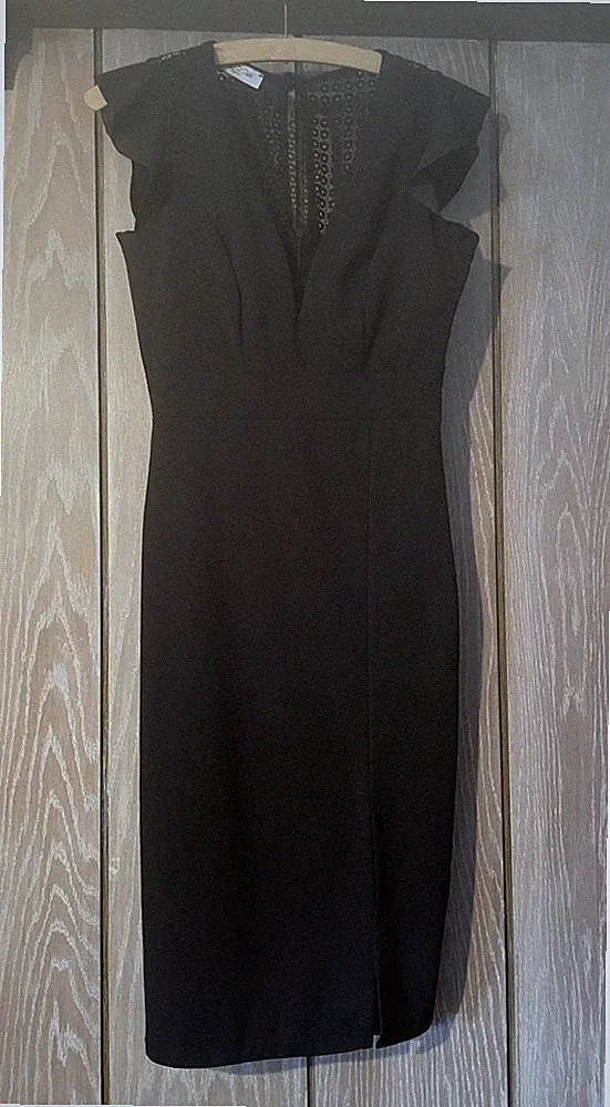WalG Petite Kleid Gr. S Schwarz Midi Etuikleid Cocktaikleid feminin & Elegant