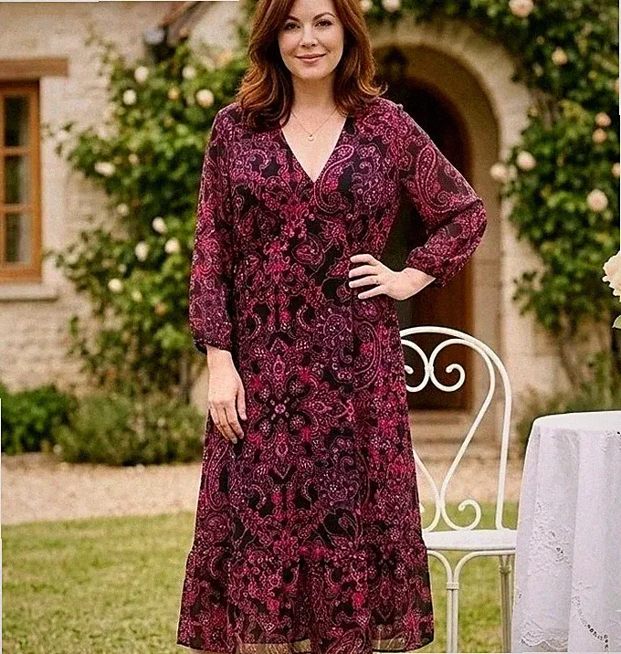 Wallis Petite UK 16 rosa schwarz Paisley Midikleid Hochzeit Gast Kreuzfahrt Urlaub