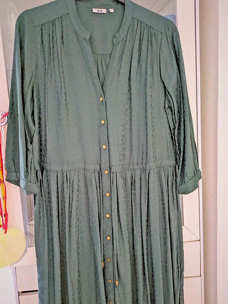 WE Kleid Damen Gr. 44 NEU mit Etikett grün leopard