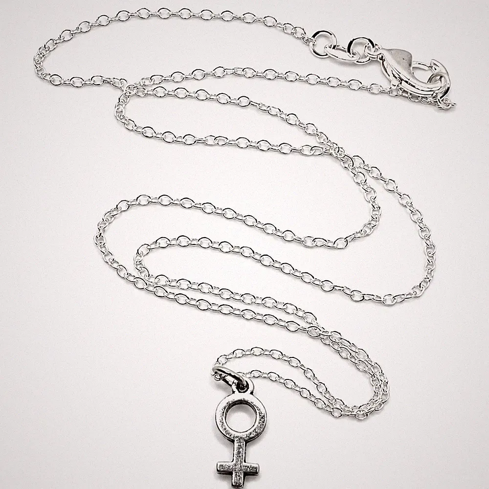 Weibliches Symbol Anhänger Halskette Venus Feminist Charm Damen Halskette...
