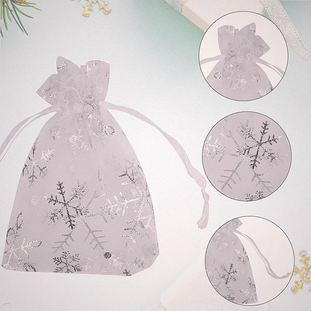 Weihnachten Organza Beutel Gastgeschenk Geschenk Candy Schmuck Tasche Hochzeit