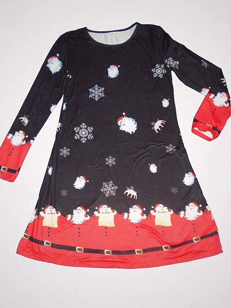 Weihnachtskleid mit Motiv Gr.M (Englandmode)