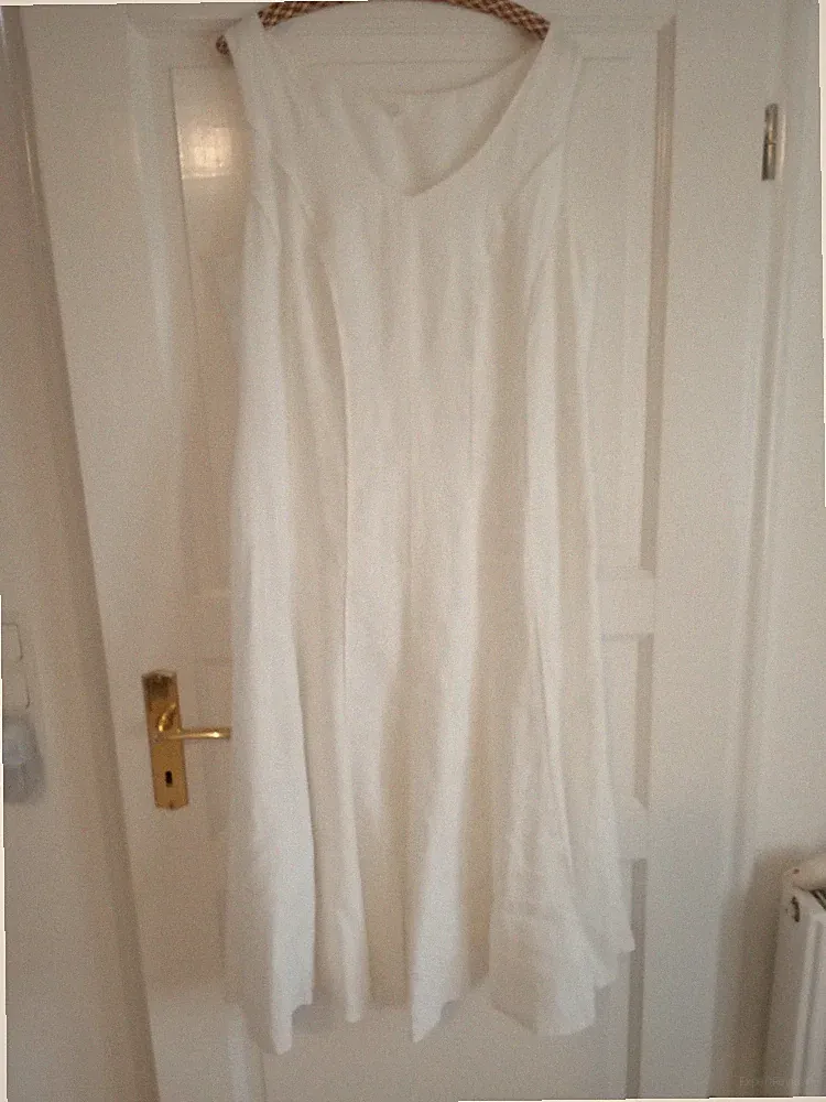 weisses Sommerkleid Leinen, Steilmann Gr.44
