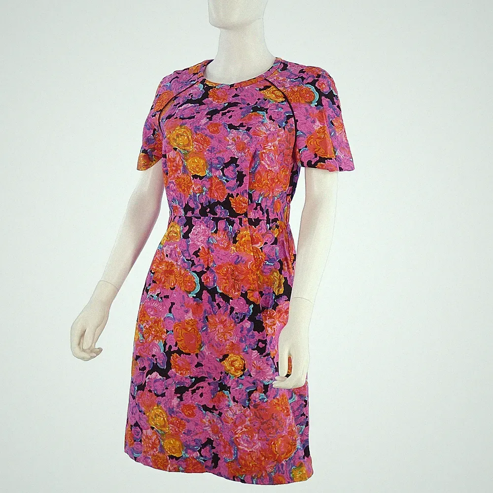 Whistles helles Blumen Kleid UK 10 rosa orange Etuikleid Hochzeit Gast Anlass