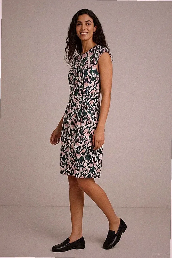 Whistles Kleid Seidenmischung abstraktes Muster - Größe UK 10