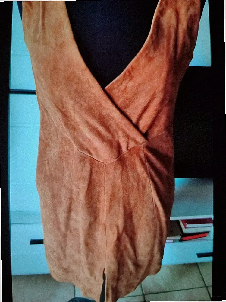 Wildleder Tabak Farbe Etui Kleid Gr 38