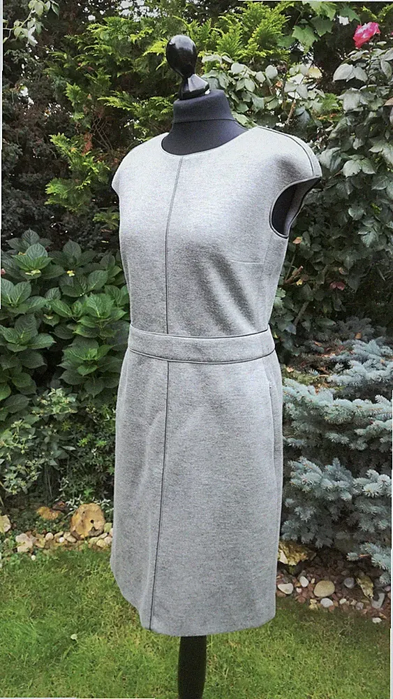 WINDSOR * Stilvolles Damen Etuikleid *m. CUPRO* grau meliert * Größe 38 * NEU