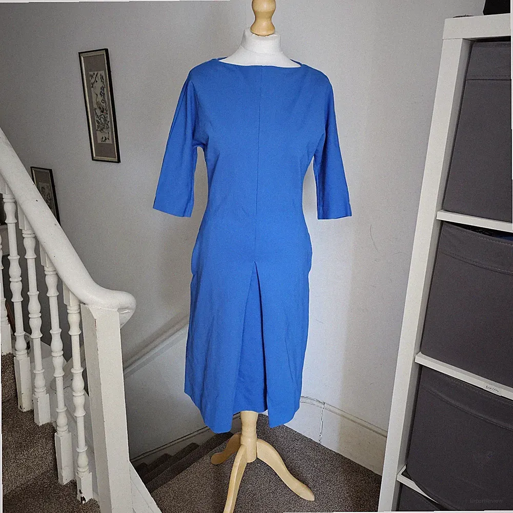 Winser London Größe UK 12 kobaltblau Plissee A-Linie Kleid für formelle Anlässe