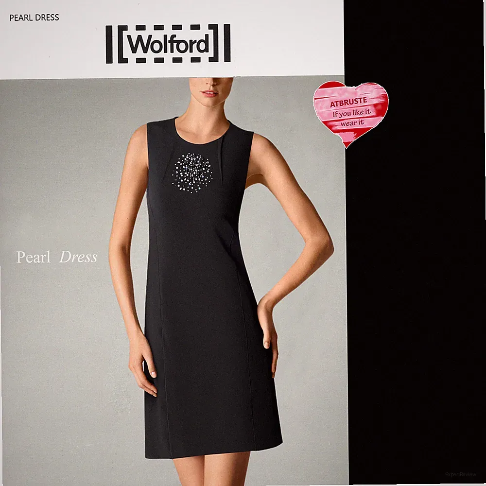 Wolford Pearl Dress • Gr. 36 • black ... mit handapplizierte Perlen/ Kristallen