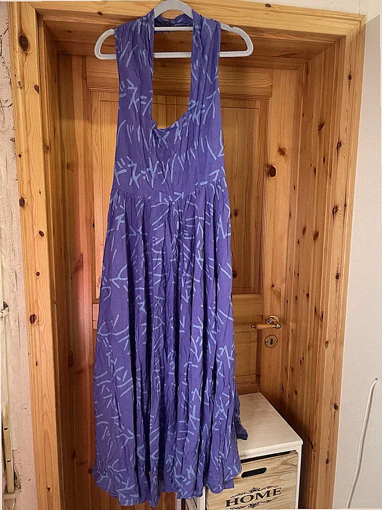 Wunderschönes 80er Jahre Kleid Neckholder M Lila Vintage