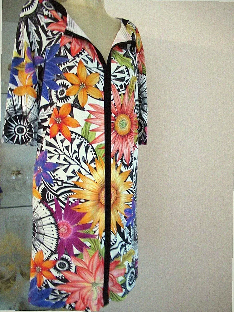 Wunderschönes Kleid von Marc Cain n2 36 Baumwolle/Viskose Florallmuster=w. NEU
