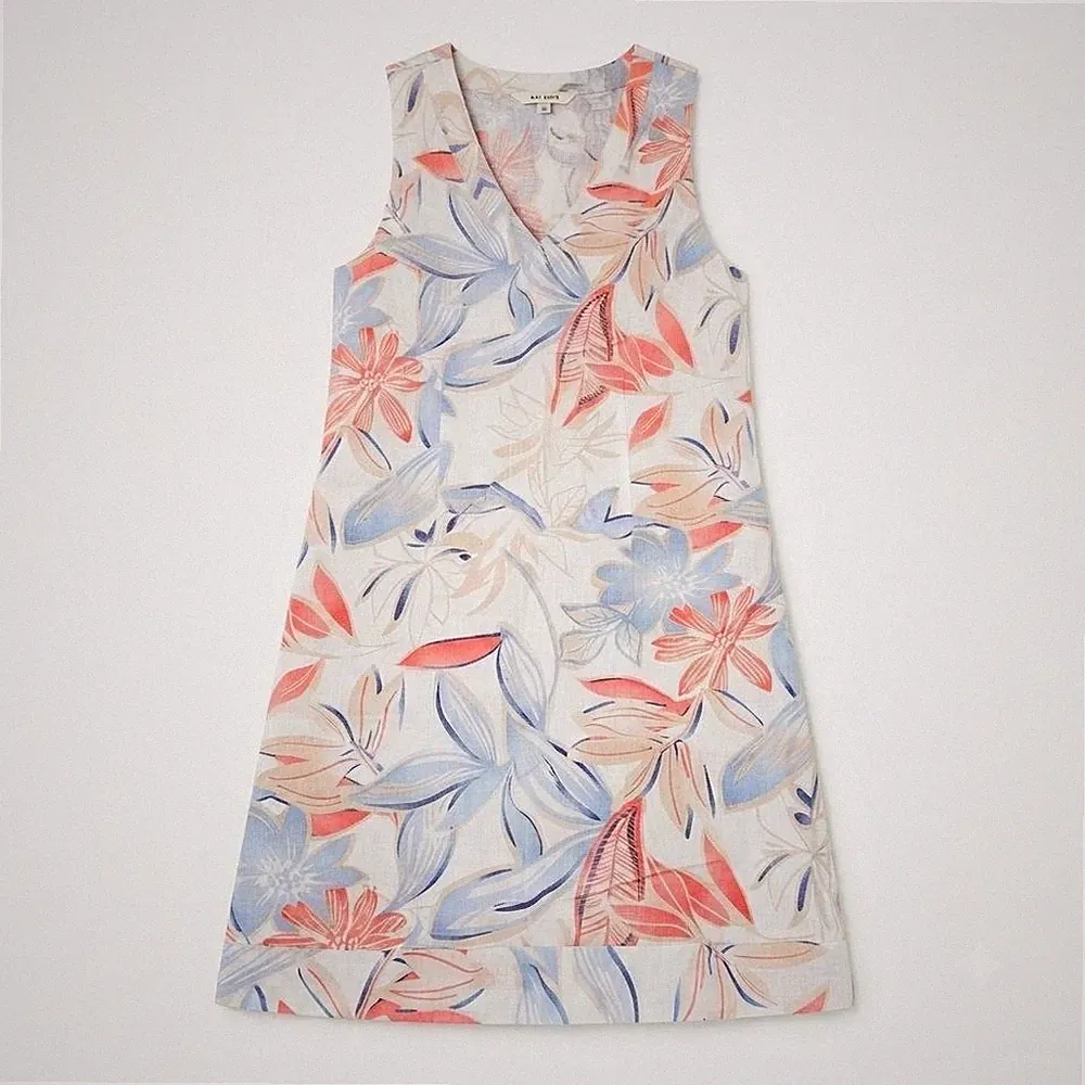 Wunderschönes Tu Sommerkleid / A-Linien-Kleid mit Blumenmuster – Gr. (EU 38)