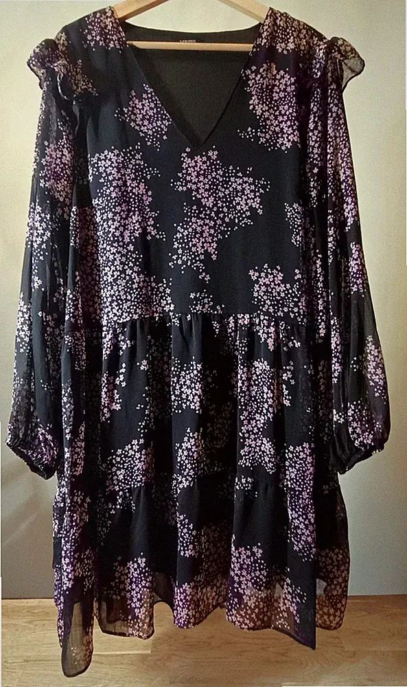 Yessica (C&A) A-Line Kleid Blumen-Print – Gr. 48