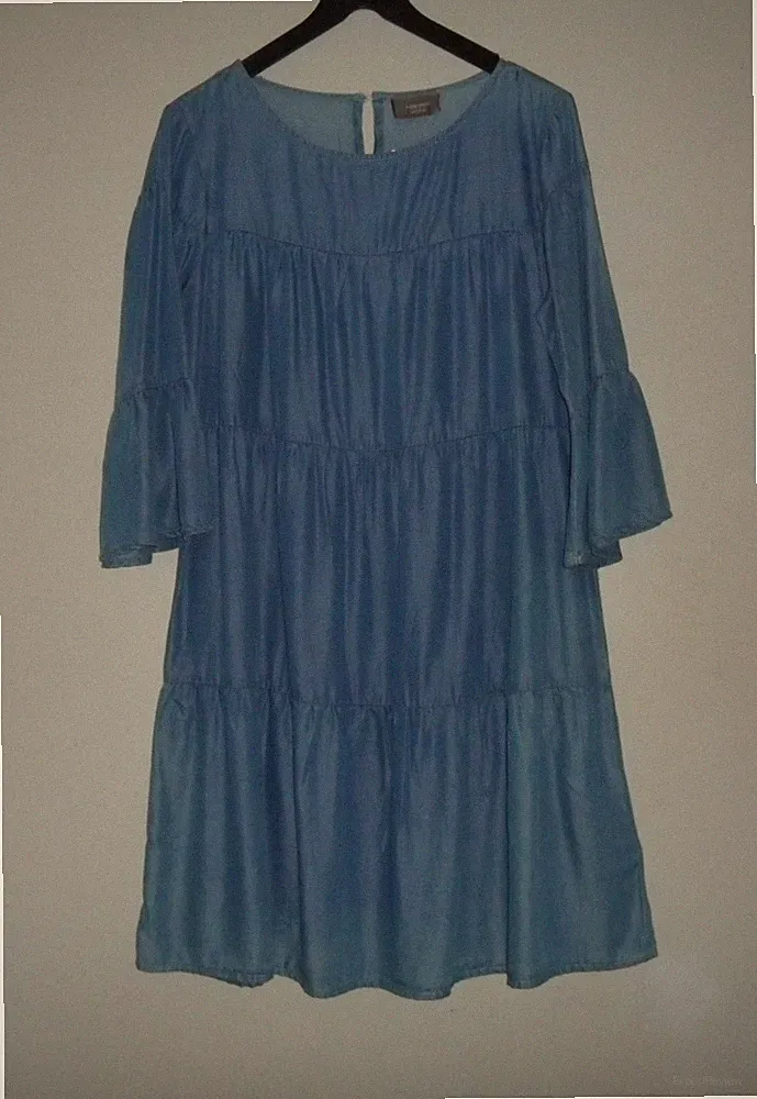 Yessica C&A Stufen-Kleid Gr.40, BW-Lyocell-Mix, lockerer Schnitt, neu+Etikett!