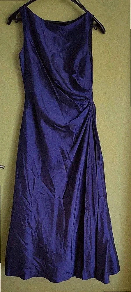 Your Sixth Sense Damen Kleid 38 schillerndes Blau Elegant Ausgestellt A-Linie